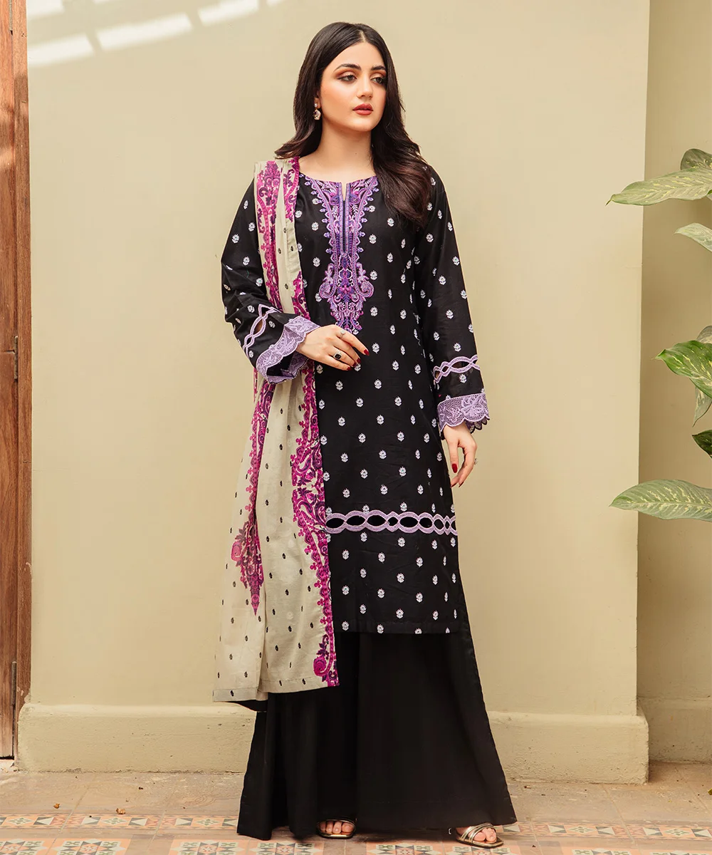 EID Co' Black Embroided - OMD Dress